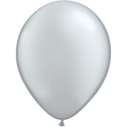 5" solid color   METALLIC SILVER (100CT) QUALATEX