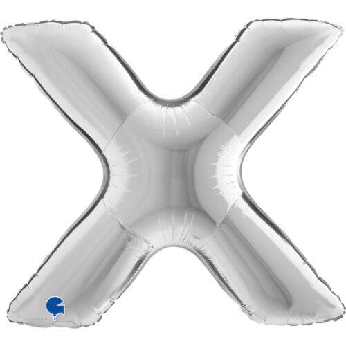 Letter X Silver Single Pack 40"