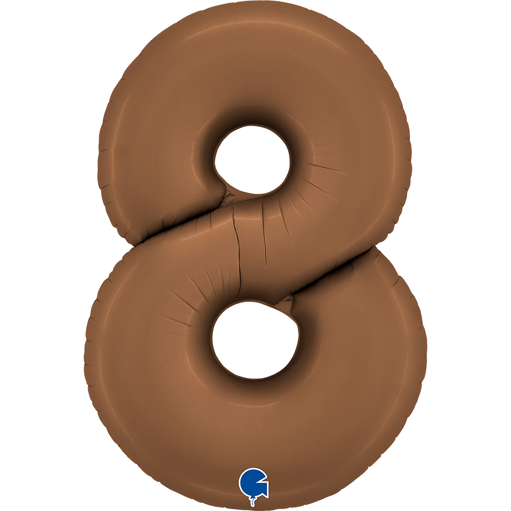 Number 8 Satin Chocolate 40" single Pack